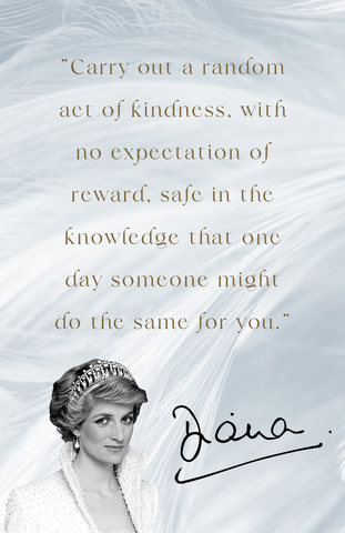 Princess Diana Art Quote - "Kindness" (11" x 17")