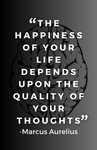 Marcus Aurelius "Happiness" Art Quote (11" x 17")