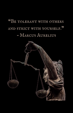 Marcus Aurelius - "Tolerance" Quote Art (11" x 17")
