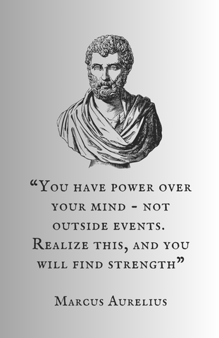 Marcus Aurelius - "Power" Quote Art (11" x 17")